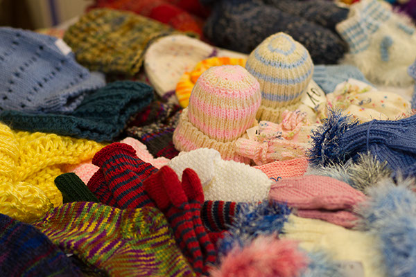 Strick-und-Wolllwaren-Verkauf